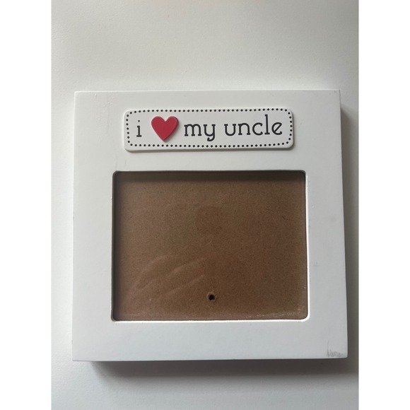 I Love My Uncle White Wooden Picture Photo Frame - Picture 1 of 2